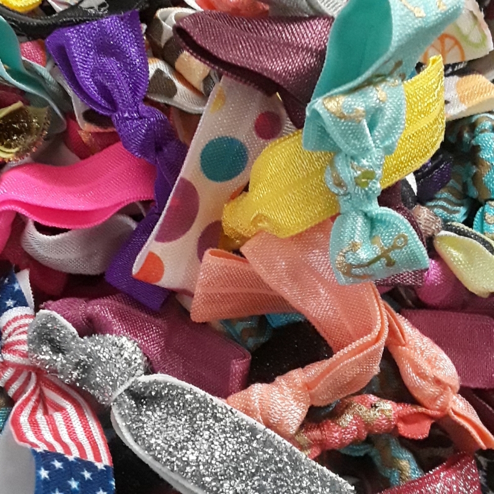 Handmade elastic hair ties pack of 10